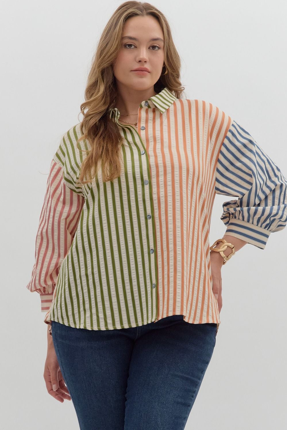 Multi Stripes Plus Top