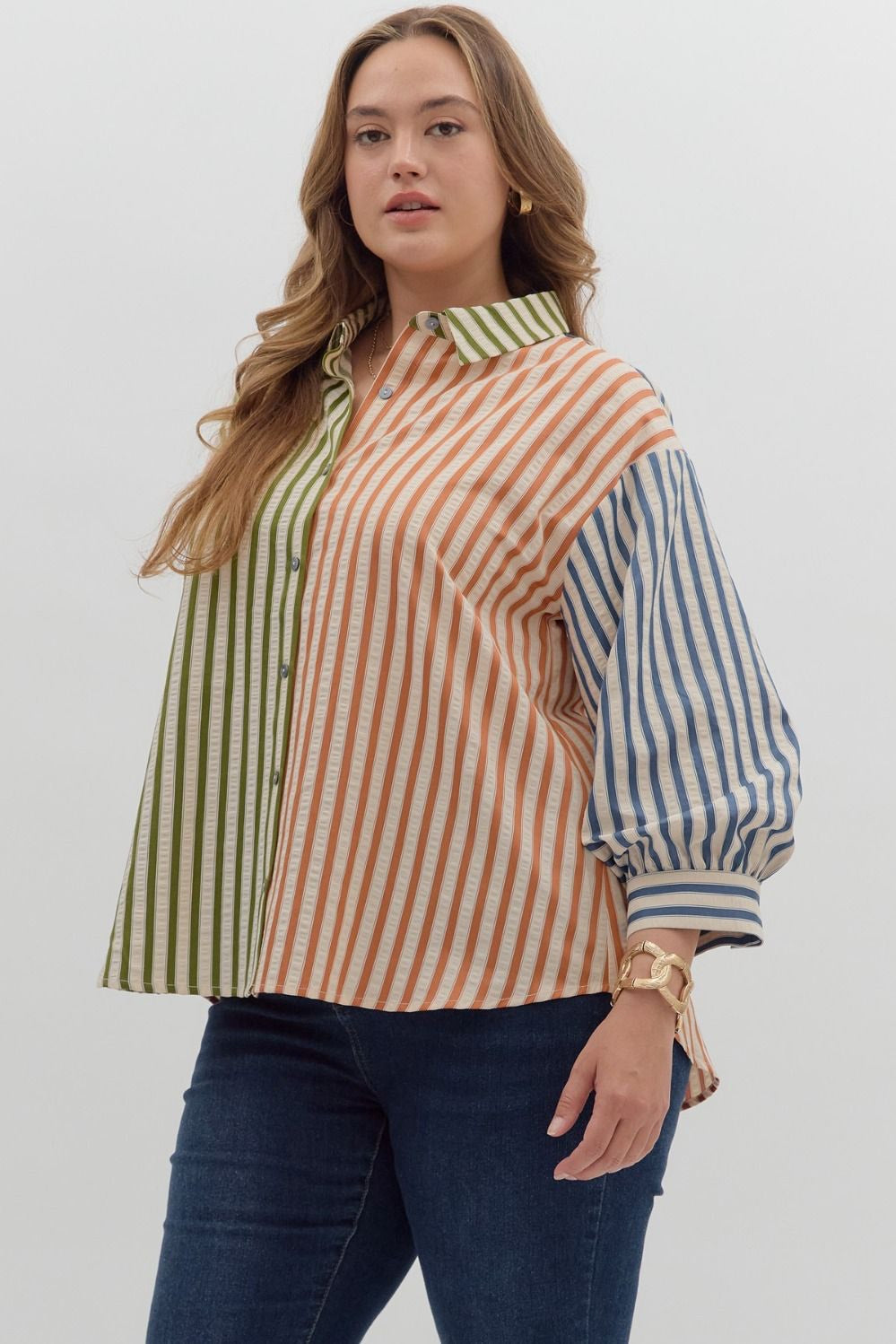 Multi Stripes Plus Top