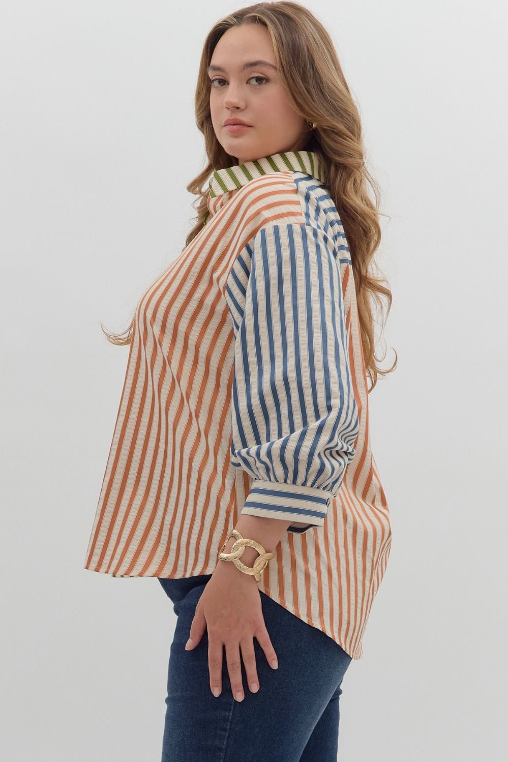 Multi Stripes Plus Top